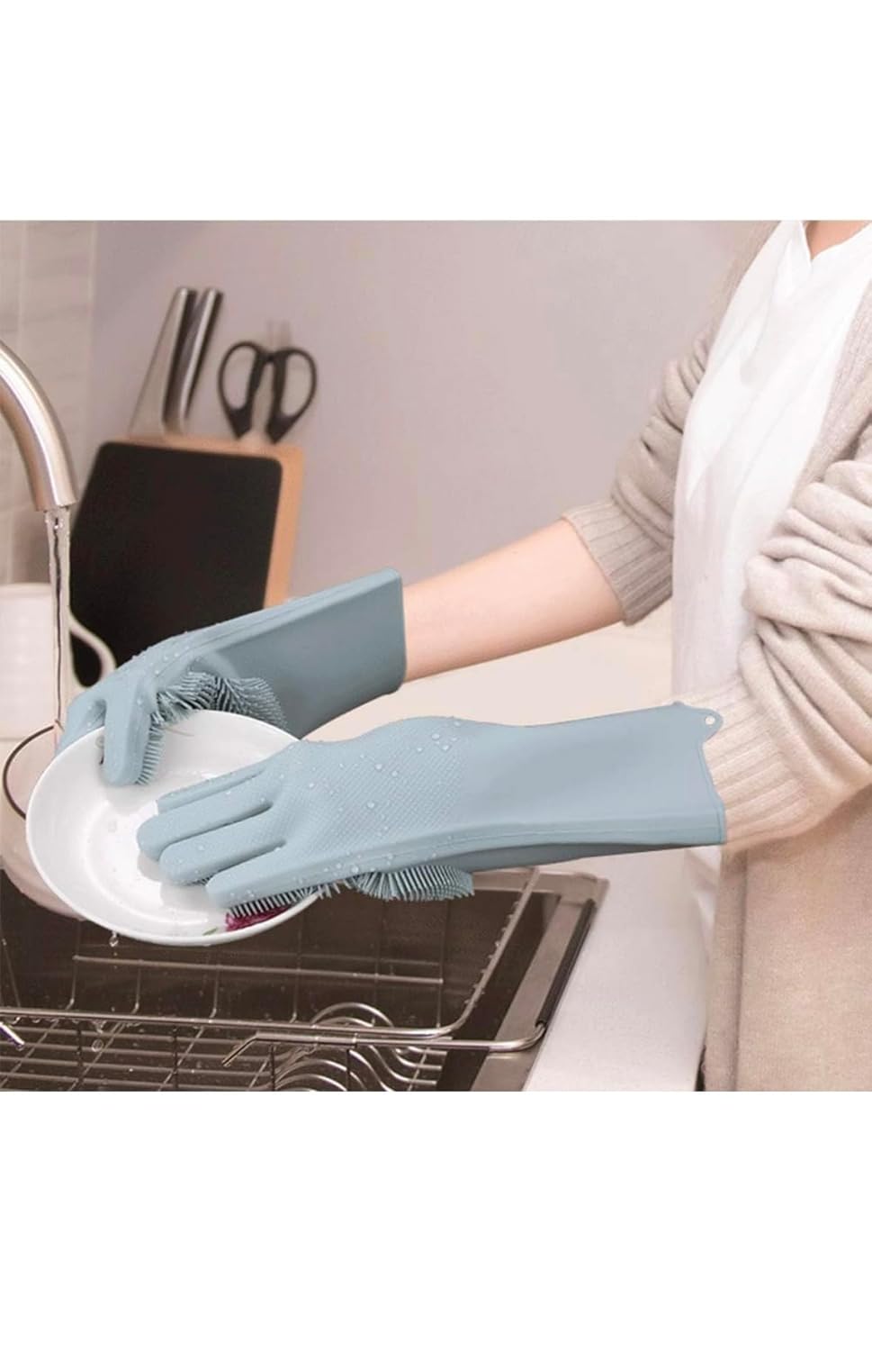 Buy 1 Get 1 Free | Silicon Premium Washing Hand Gloves for Kitchen & Home Cleaning 🧤✨ | Flat 50% Off | Free Delivery | COD