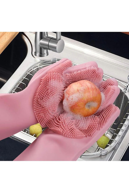 Buy 1 Get 1 Free | Silicon Premium Washing Hand Gloves for Kitchen & Home Cleaning 🧤✨ | Flat 50% Off | Free Delivery | COD